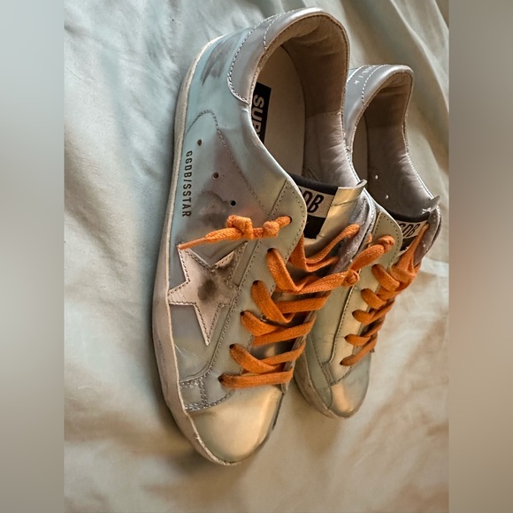 Golden Goose Superstar Sneakers with Metallic Accents - Picture 1 of 6